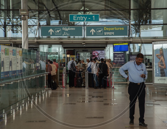 Departure Entry no 1, Rajiv Gandhi International Airport (HYD)