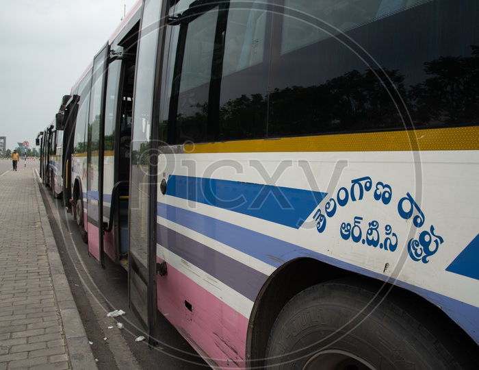 Inter City transport service from Airport to Hyderabad City by TSRTC JNNURM Metro Luxury Service
