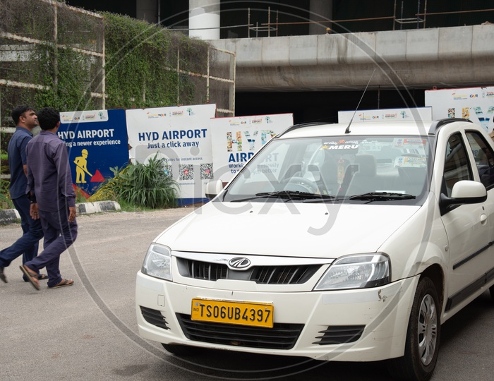 Meru Cabs at Rajiv Gandhi International Airport (HYD), Hyderabad