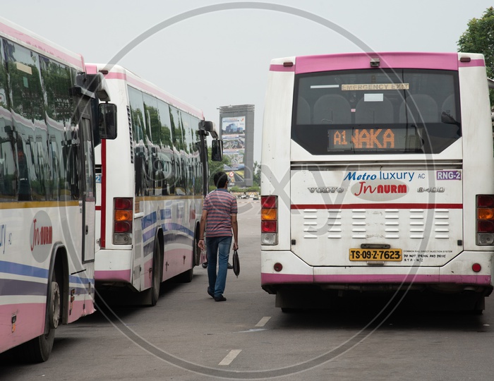 Inter City transport service from Airport to Hyderabad City by TSRTC JNNURM Metro Luxury Service