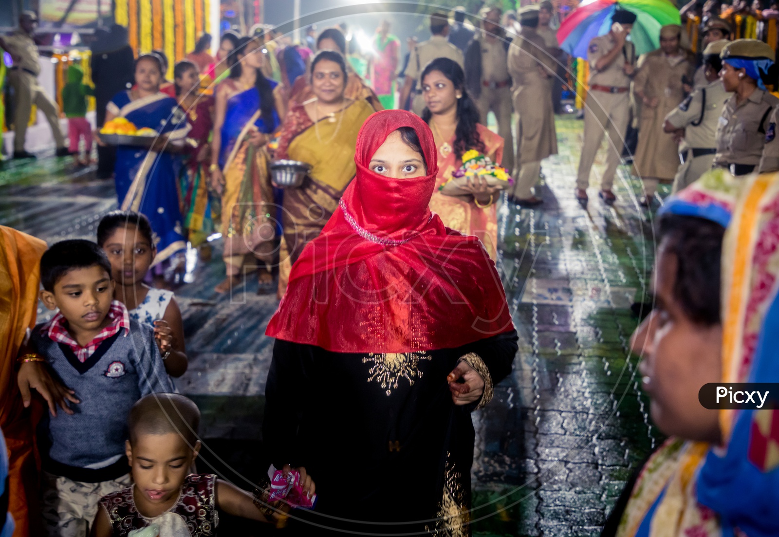 Muslim women's participated in bathukamma procession