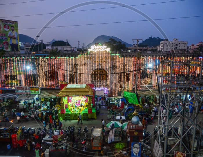 Kaleswara rao market during Dussehra festival