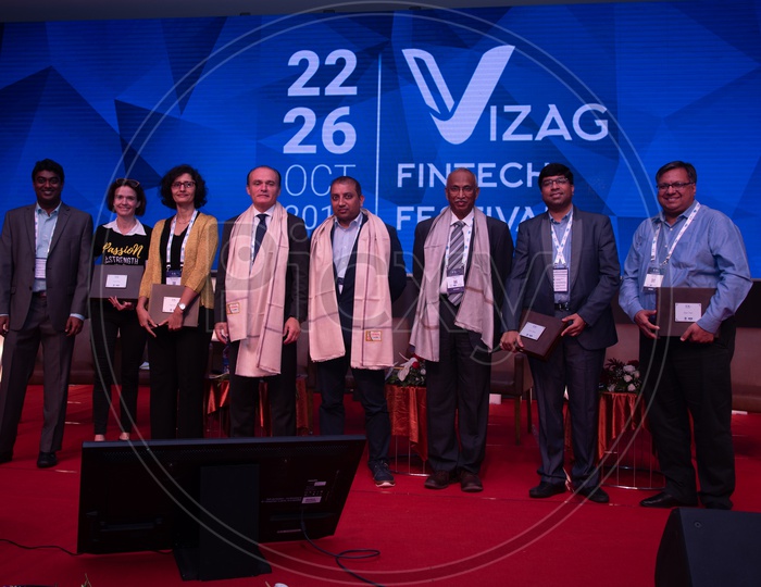 Mr. Dharmendra Sunkara(CEO, Fintech Valley, Vizag ) with various Fin tech Delegates from across the world