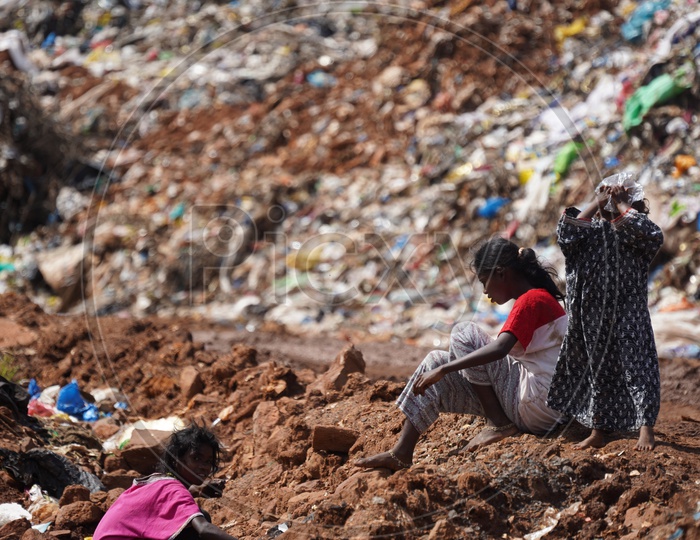 Children in Pathapadu Dumping Yard