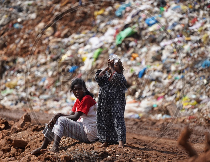 Children in Pathapadu Dumping Yard