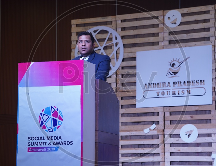 Himanshu Shukla IAS CEO, AP Tourism Authority in Social Media Summit & Awards Amaravati 2018