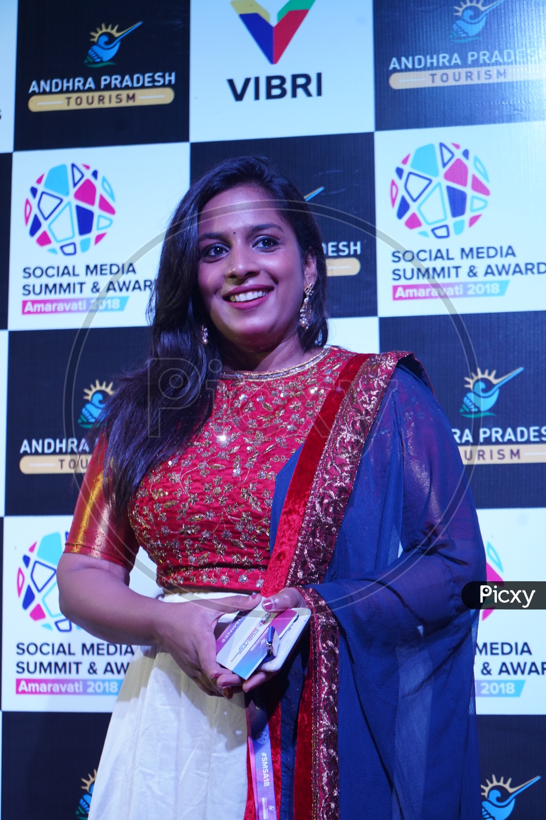 Jahnavi Dasetty in Social Media Summit & Awards Amaravati 2018