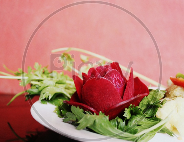 Beetroot & parsley food photography of