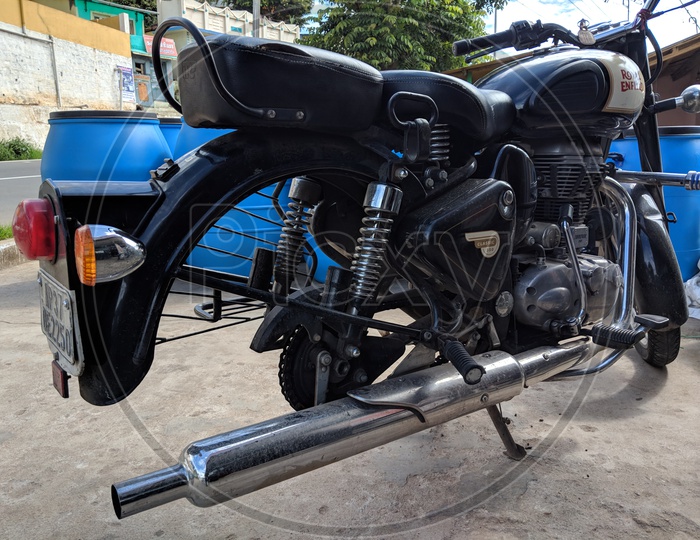 Royal Enfield Bike being Serviced
