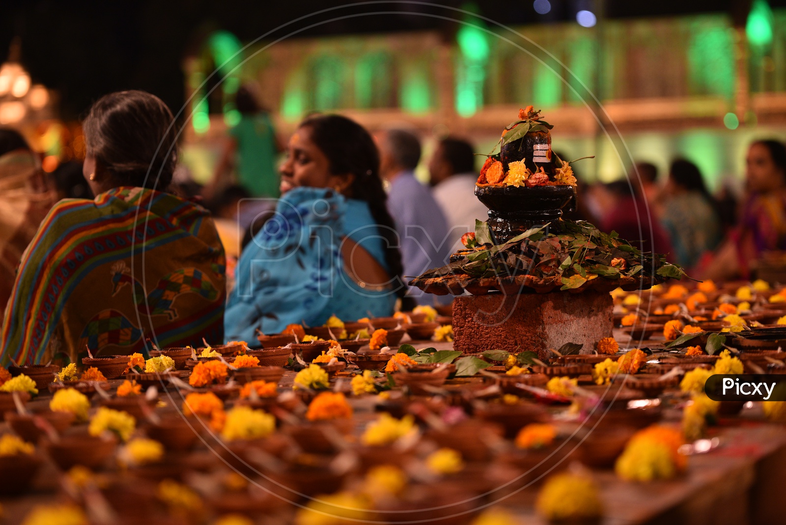 Image of Koti Deepotsavam,2018. Koti Deepotsavam is held in both