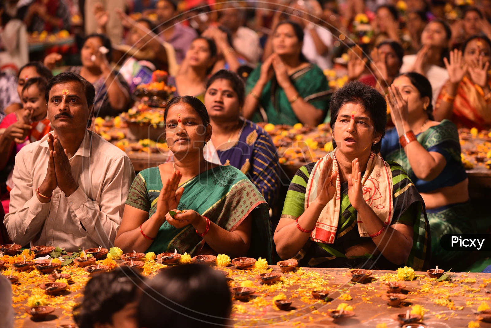 Hindu Devotees Praying
