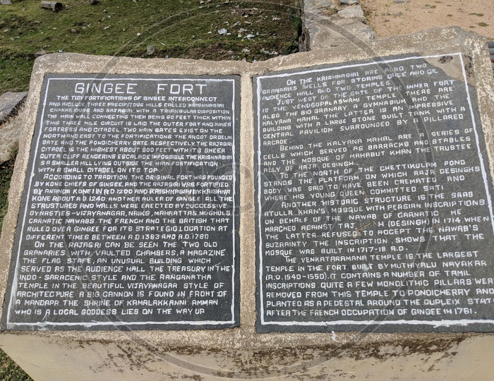 Information about Gingee Fort