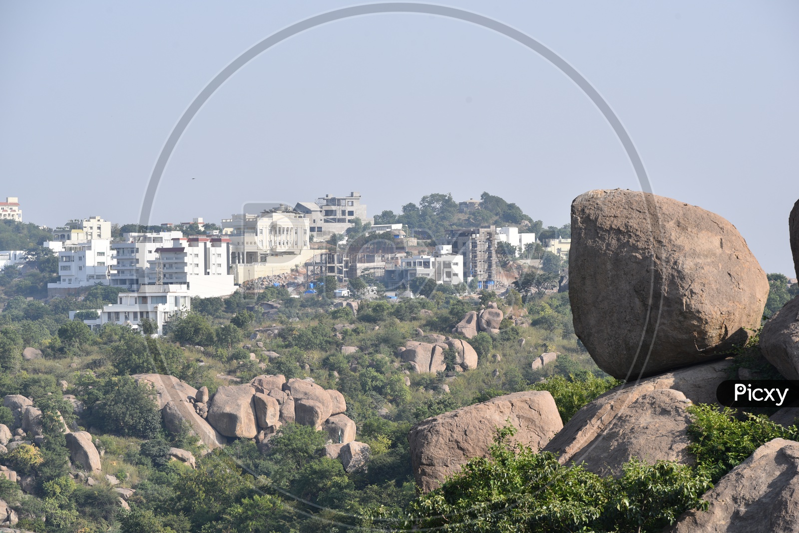 rocks and hills around durgam cheruvu