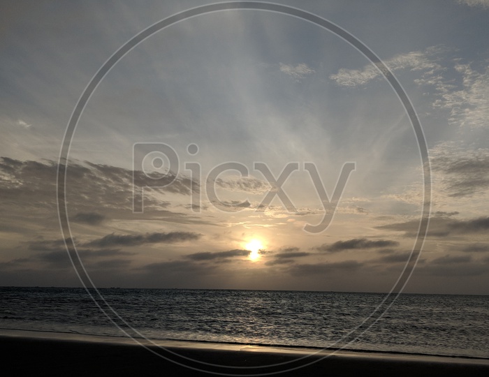 Sunrise at Dhanushkodi Beach