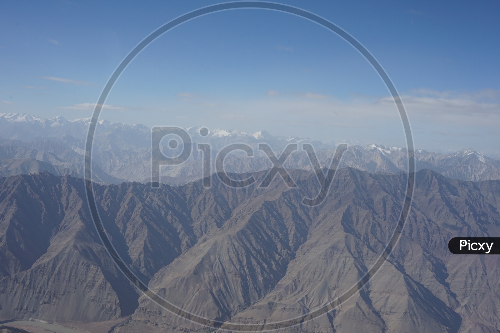 Beautiful Landscape of Himalayan mountains captured from aircraft / Snow Capped Mountains/ Himalayas