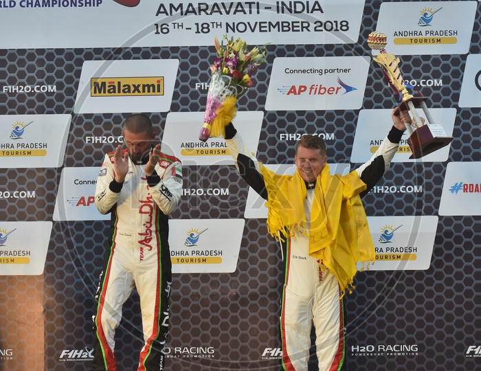 Shaun Torrente and Erik Stark in F1H2O Grand Prix of India at Amaravati