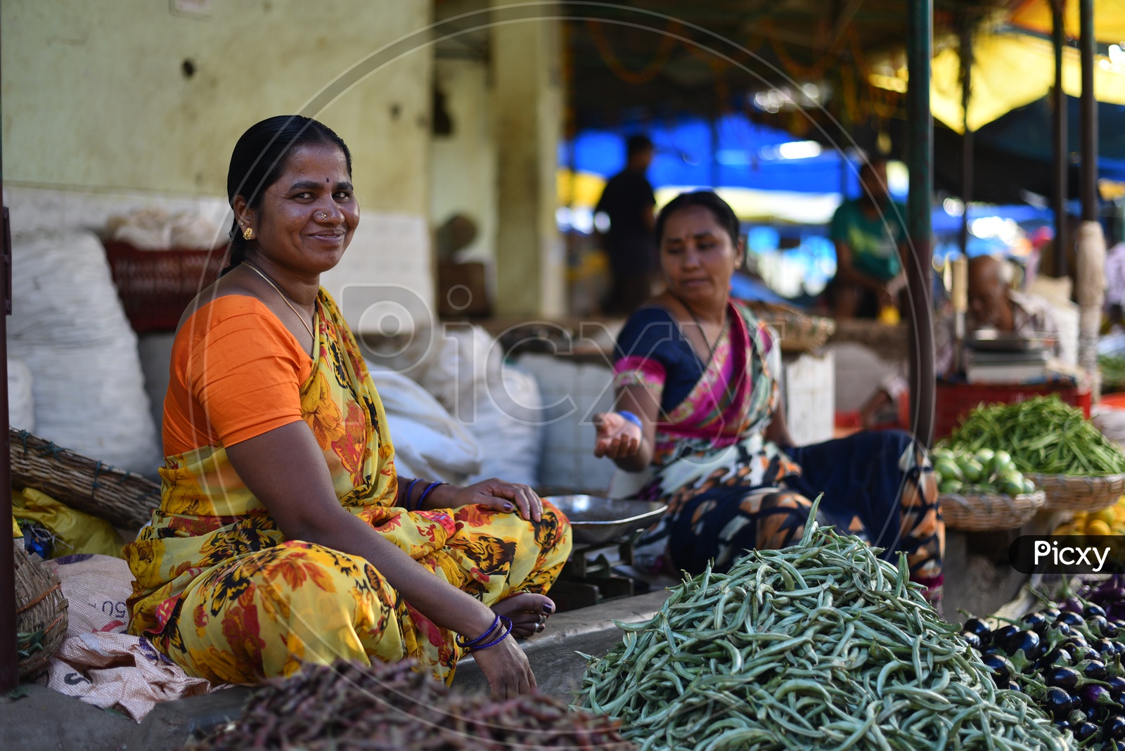 Vegetable Sellers at Local Market/Rythu Bazar