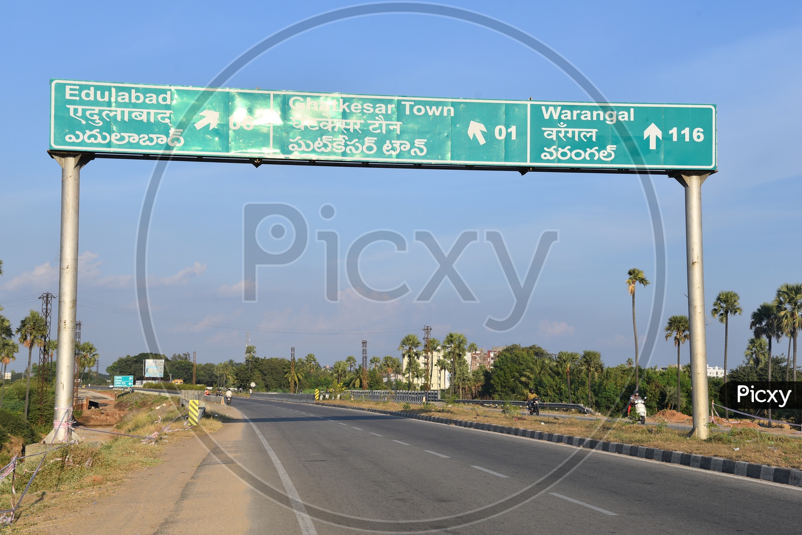 Distance information Board, Hyderabad-Warangal Highway