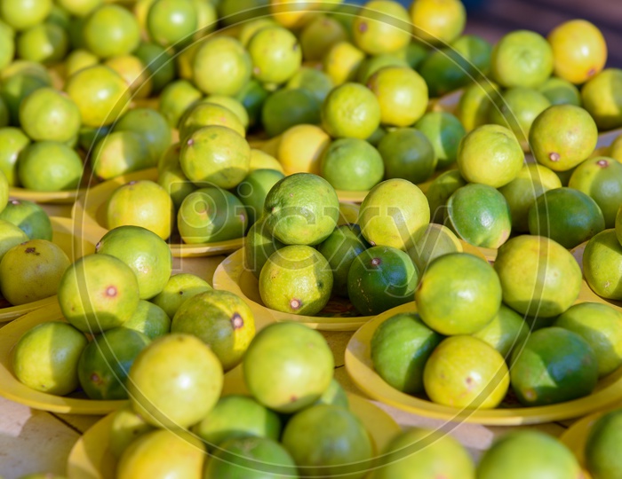 Vegetables - Piled up Lemons at Local Market/Rythu Bazar