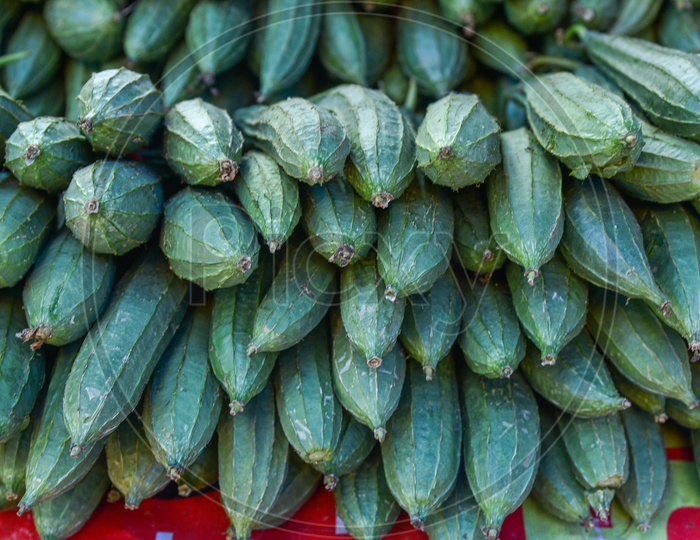 Ridge Gourd at Local Vegetable Market/Rythu Bazar