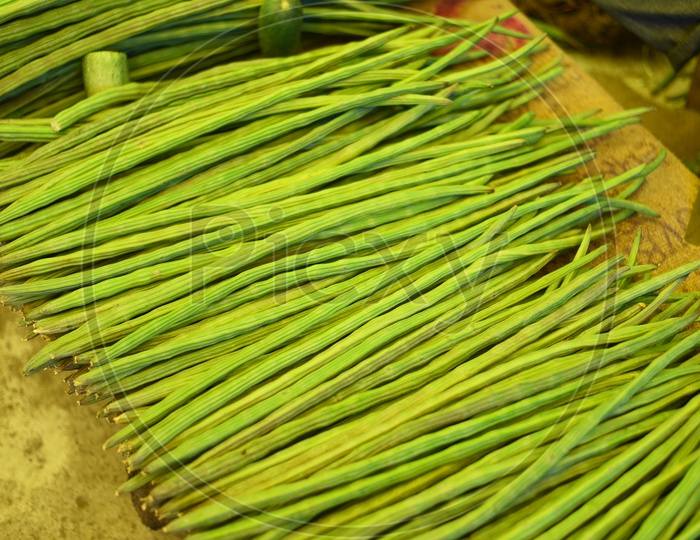 Vegetables - Drumsticks at Local Market/Rythu Bazar