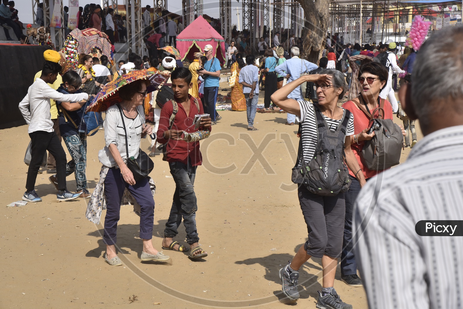 Visitors at Pushkar Camel Fair