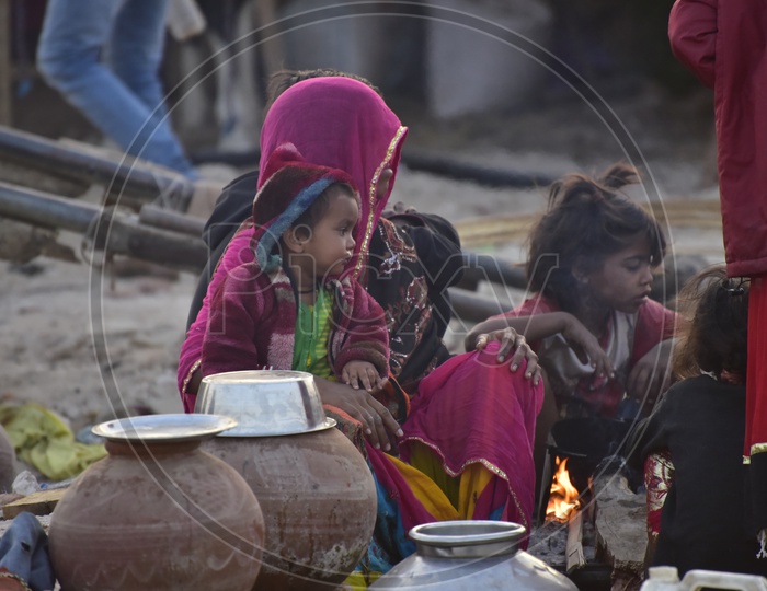 Rajasthani Women cooking at Pushkar Camel Fair, 2018