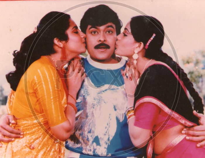 Mega Star Chiranjeevi, Actress Vijayashanti and Suhasini Maniratnam Movie Stills