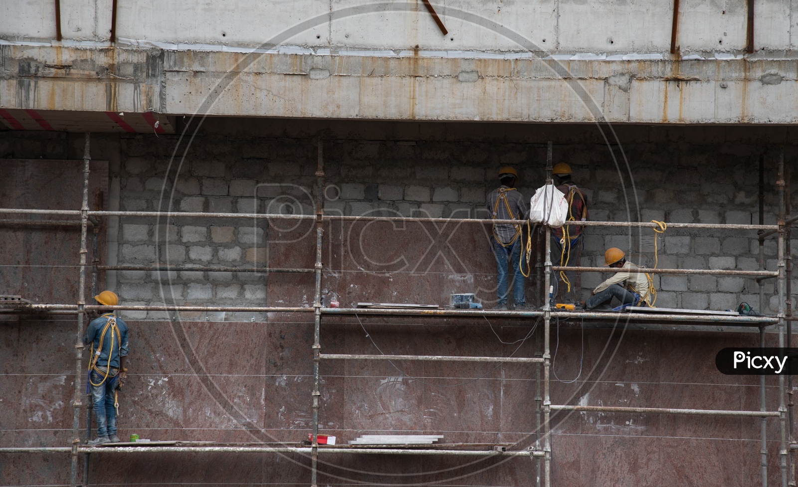 Men Working at a Construction Site