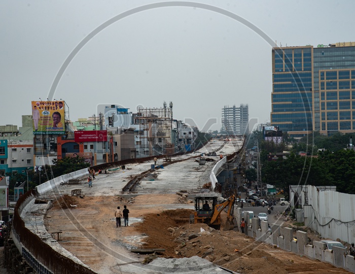 JNTU- Malaysian Township under construction Flyover