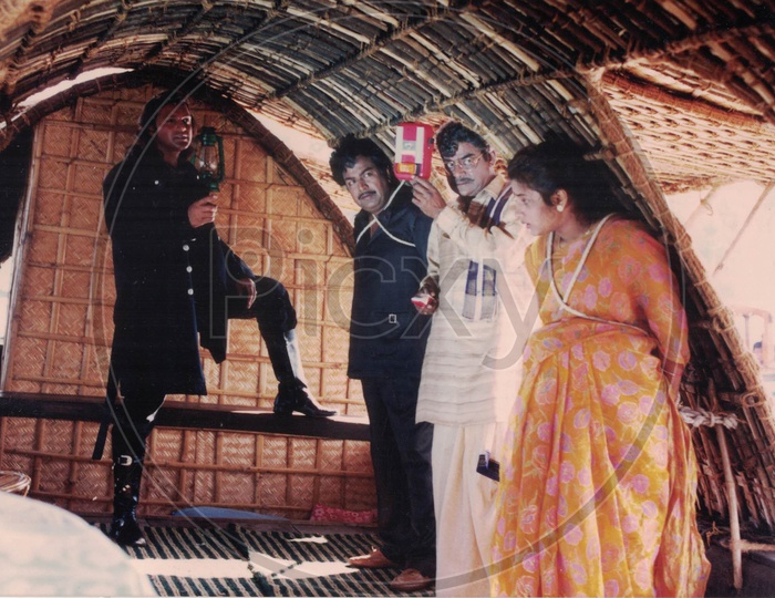 Kota Srinivasa Rao working stills in Alluda Majaka Movie
