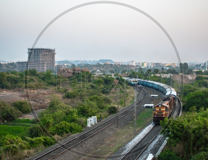 HYDERABAD MMTS TRAIN AND PASSENGER TRAIN - INDIAN RAILWAYS