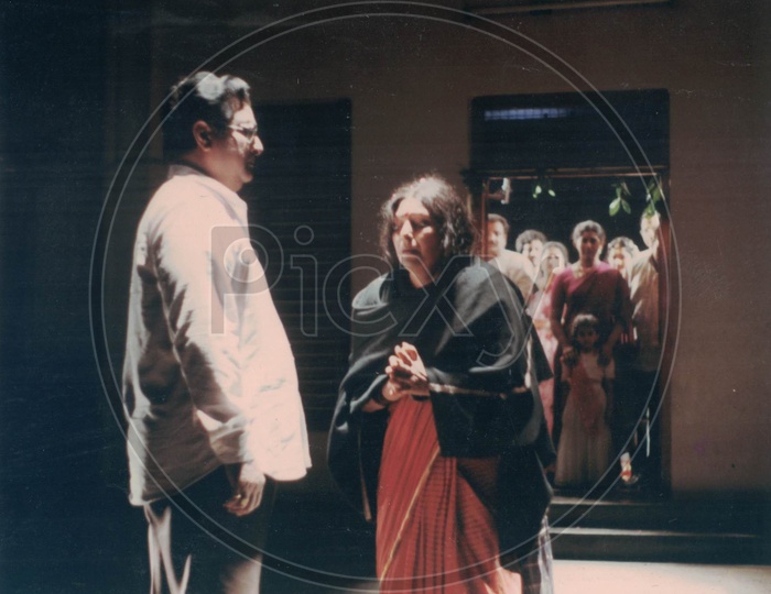 Kaikala Sathyanarayan and Sharada Movie Stills from  Amma Rajeenama Telugu Movie