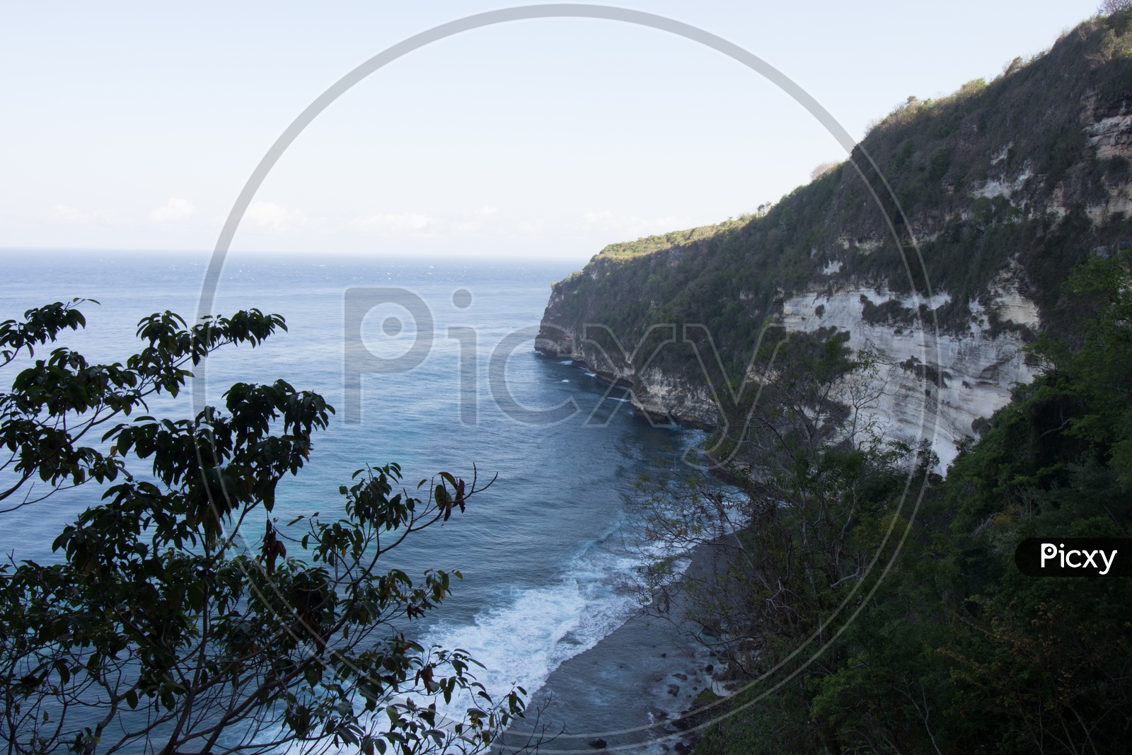 Beach with  Mountains in Bali / Beach Landscape