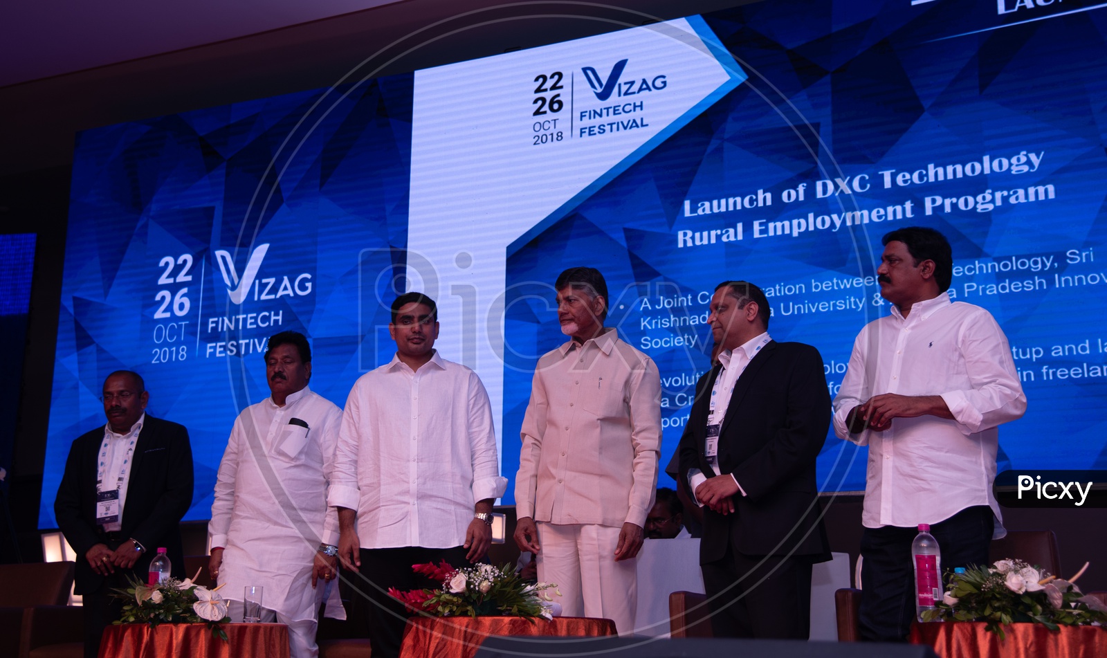 Nara Chandrababu Naidu Honorable Cheif Minister Andhra Pradesh State,At Vizag FINTECH  Festival 2018