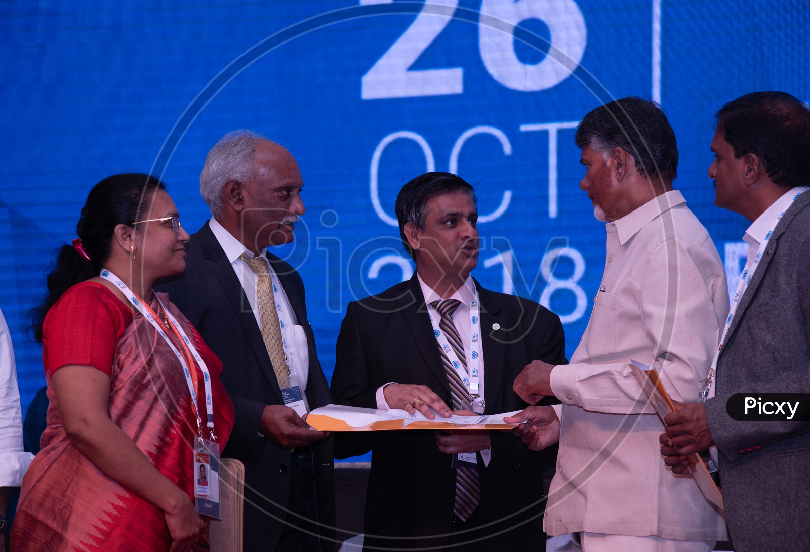 Nara Chandrababu Naidu Honorable Cheif Minister Andhra Pradesh State with Deligates At Vizag FINTECH  Festival 2018
