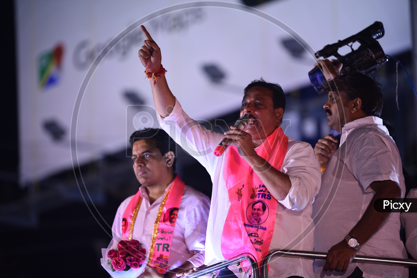 KTR and Danam Nagender at a Party Election Rally During Election Campaign 2018