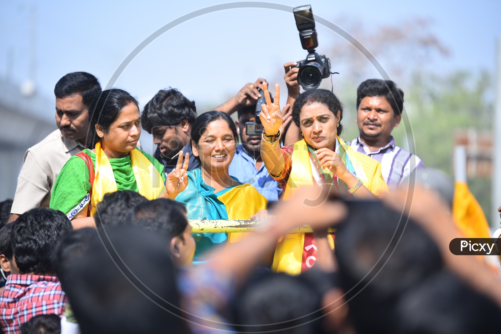 Nandamuri Suhasini and Paritala Sunitha During Election Campaign in Kukatpally constituency 2018