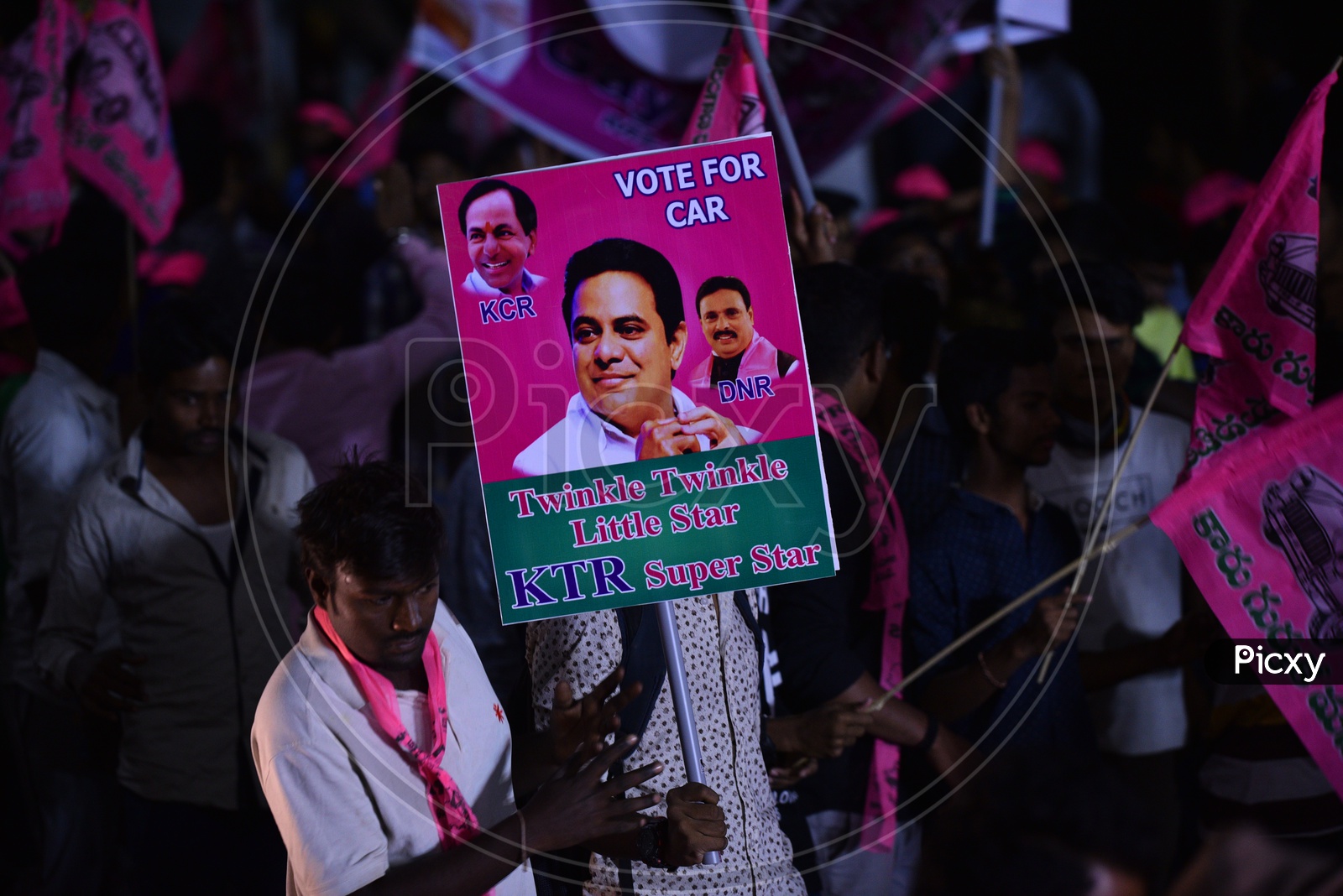 KTR/TRS Party  Placards  During elecion Campaign 2018
