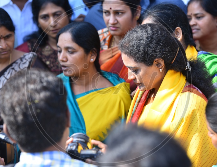 Nandamuri Suhasini and Paritala Sunitha During TDP  Election Campaign in Kukatpally constituency 2018