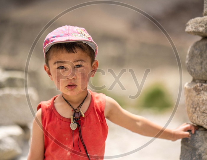 Portrait of a kid from Spiti Valley