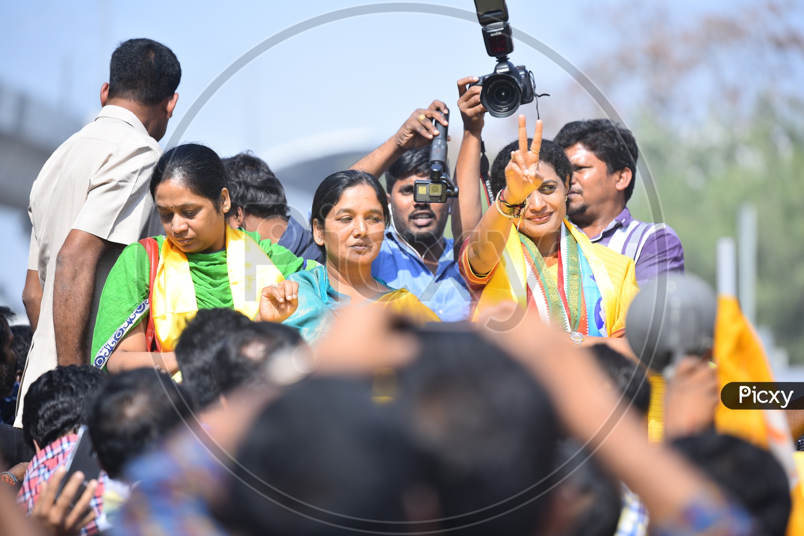 Paritala Sunitha / Nandamuri Suhasini during TDP Election Campaign 2018 in Kukatpally Constituency