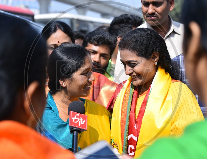 Paritaa Sunitha and Nandamuri Suhasini During TDP Election Campaign 2018 in Kukatpally Constituency