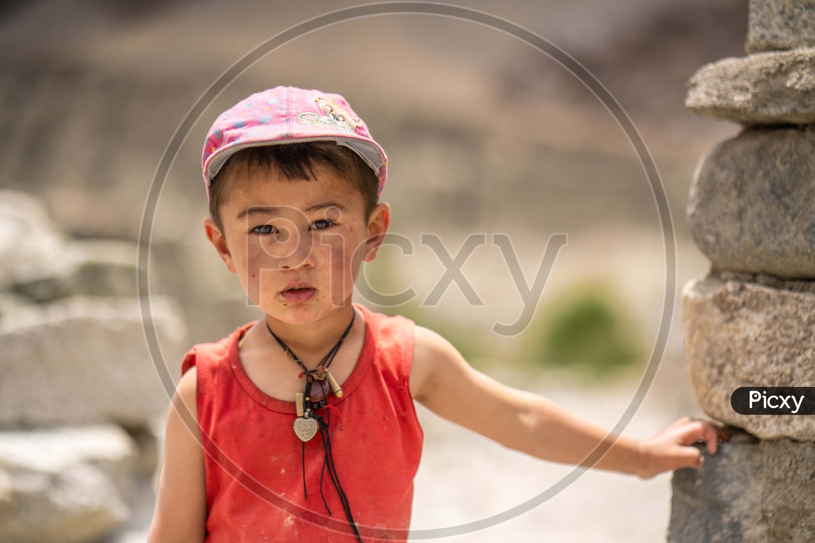 Portrait of a kid from Spiti Valley