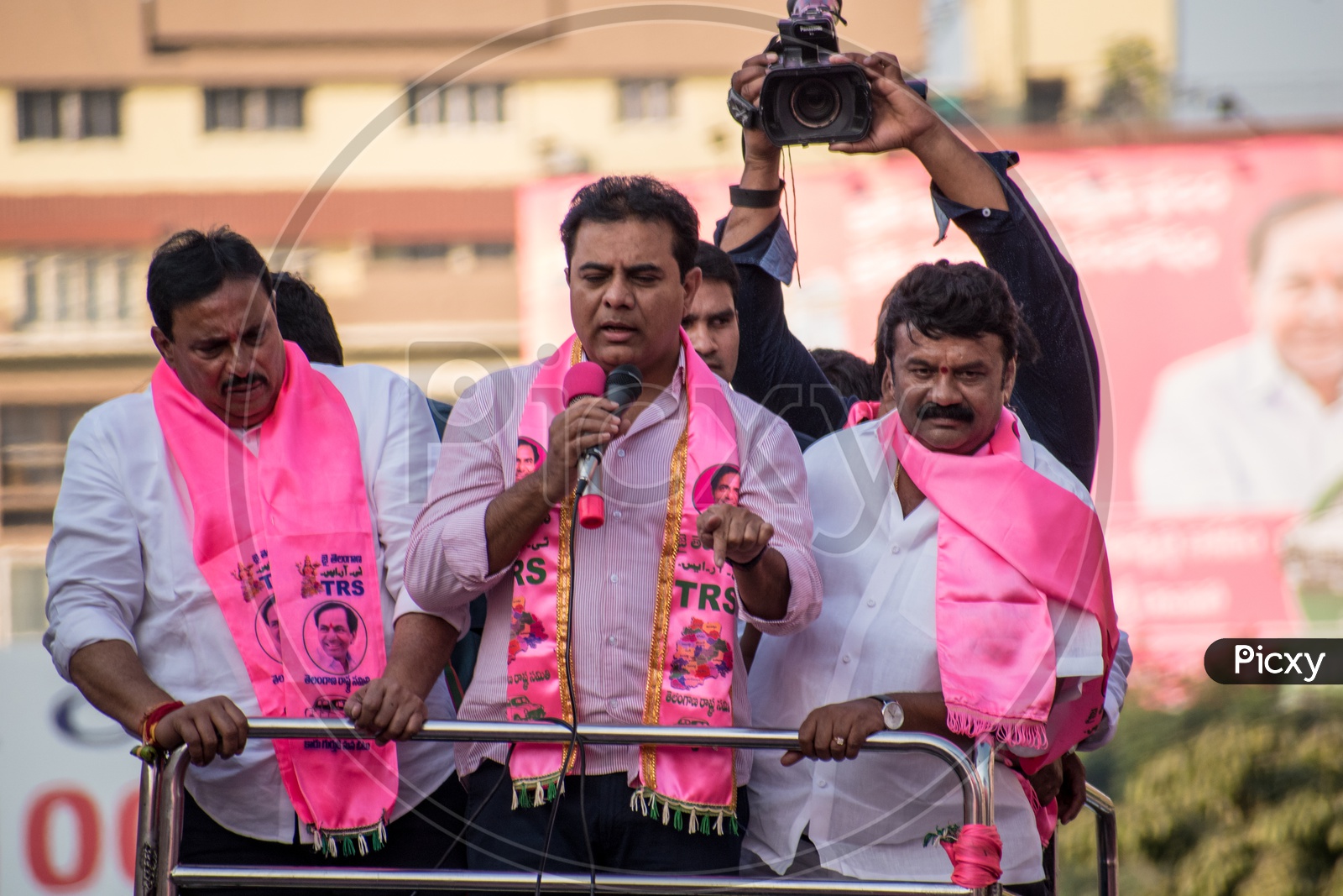 Kalvakuntla Taraka Raman Rao /Danam Nagender/ Talasani Srinivasa Yadav At Telagana Rastra Samithi Election Campaign 2018