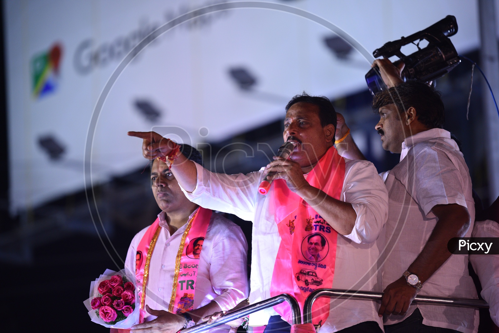 KTR and Danam Nagender at a Party Election Rally During Election Campaign 2018