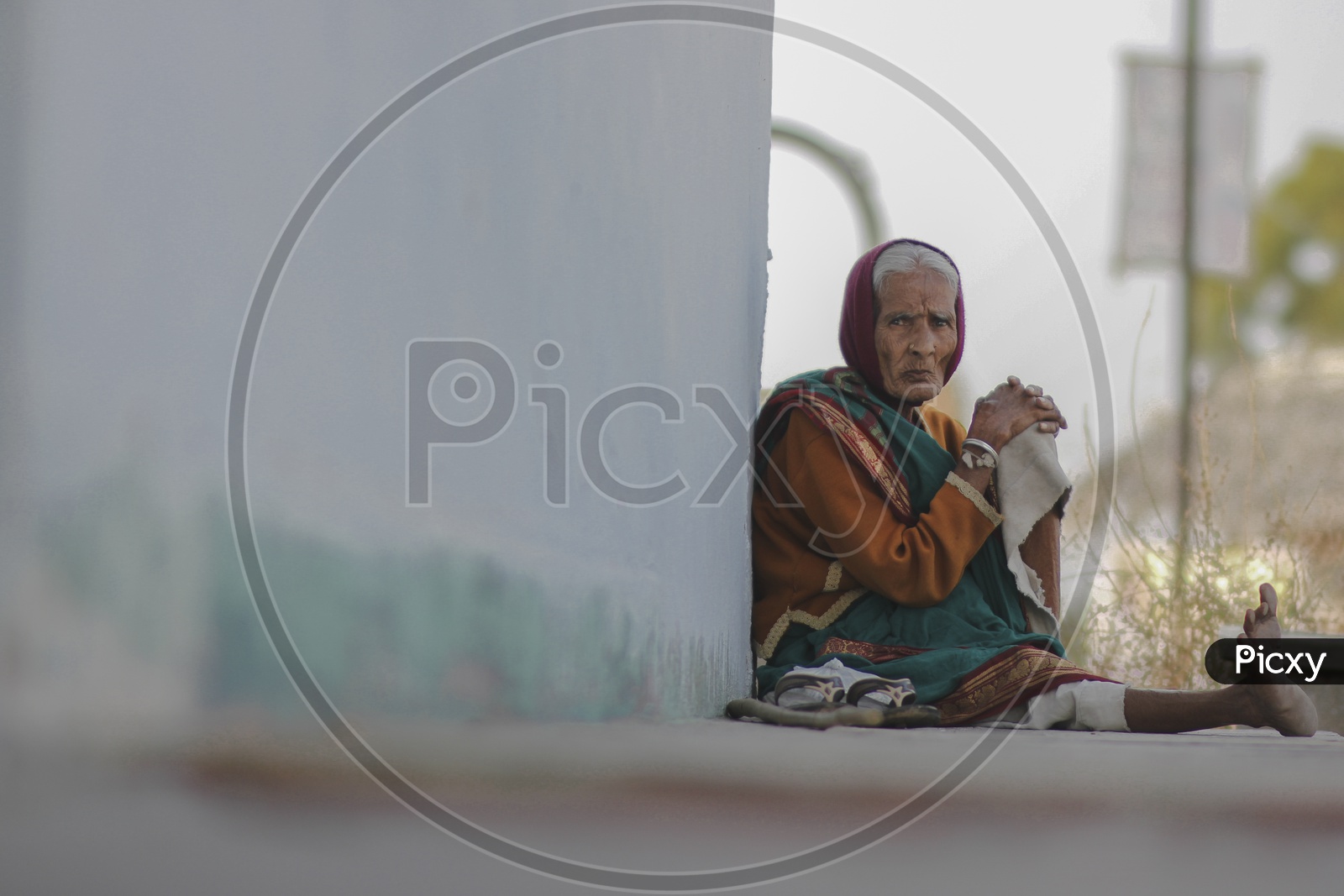 Old Lady at Pochampally