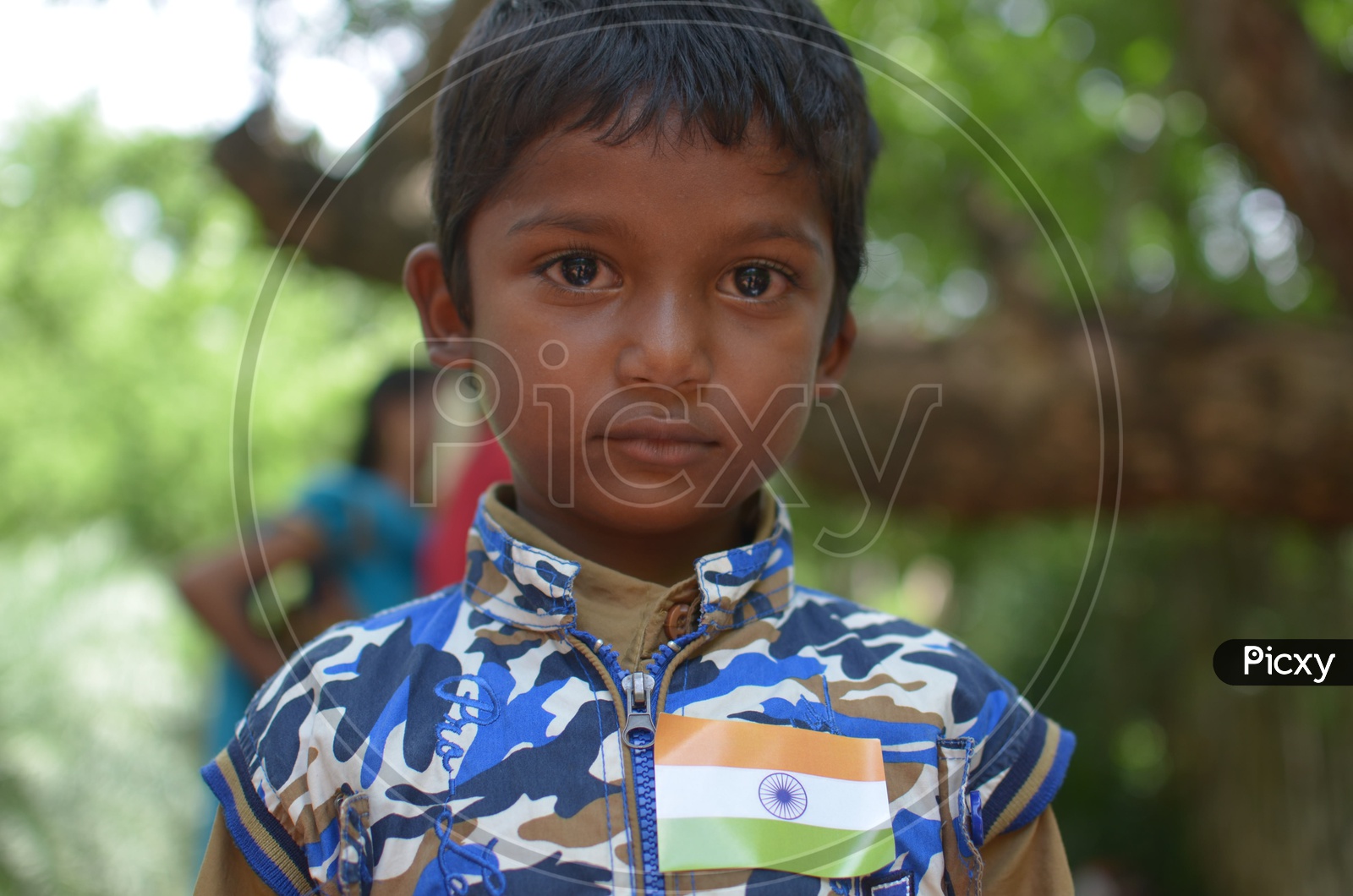 Boy  child smiling face / Indian Children Smiling Faces / Childrens Wearing Indian Flag on Indipendence Day