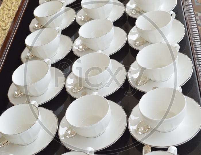 Tea Cups in Taj Falaknuma Restaurant