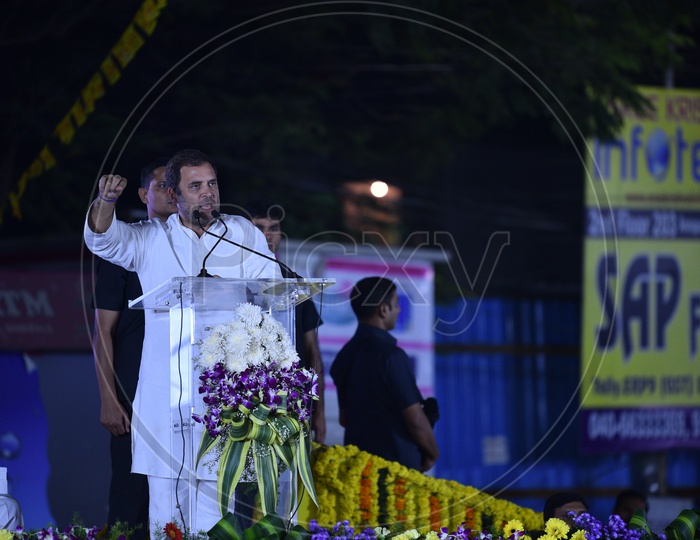 Congress President Rahul Gandhi addressing Public at TDP Party meeting in Ameerpet for Telangana Election Campaign 2018